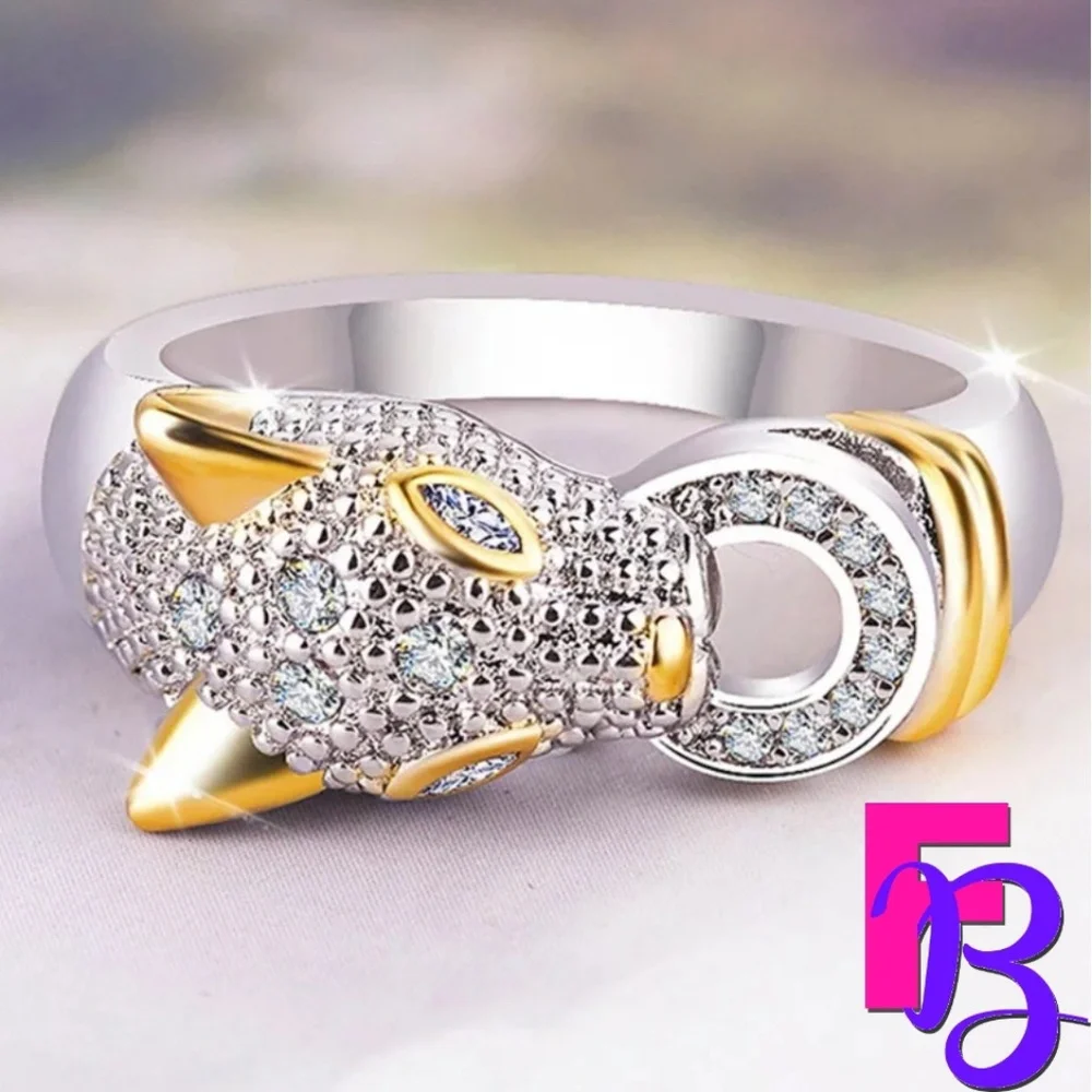 Designer Silver & Gold Panther Ring - Picture 6 of 12